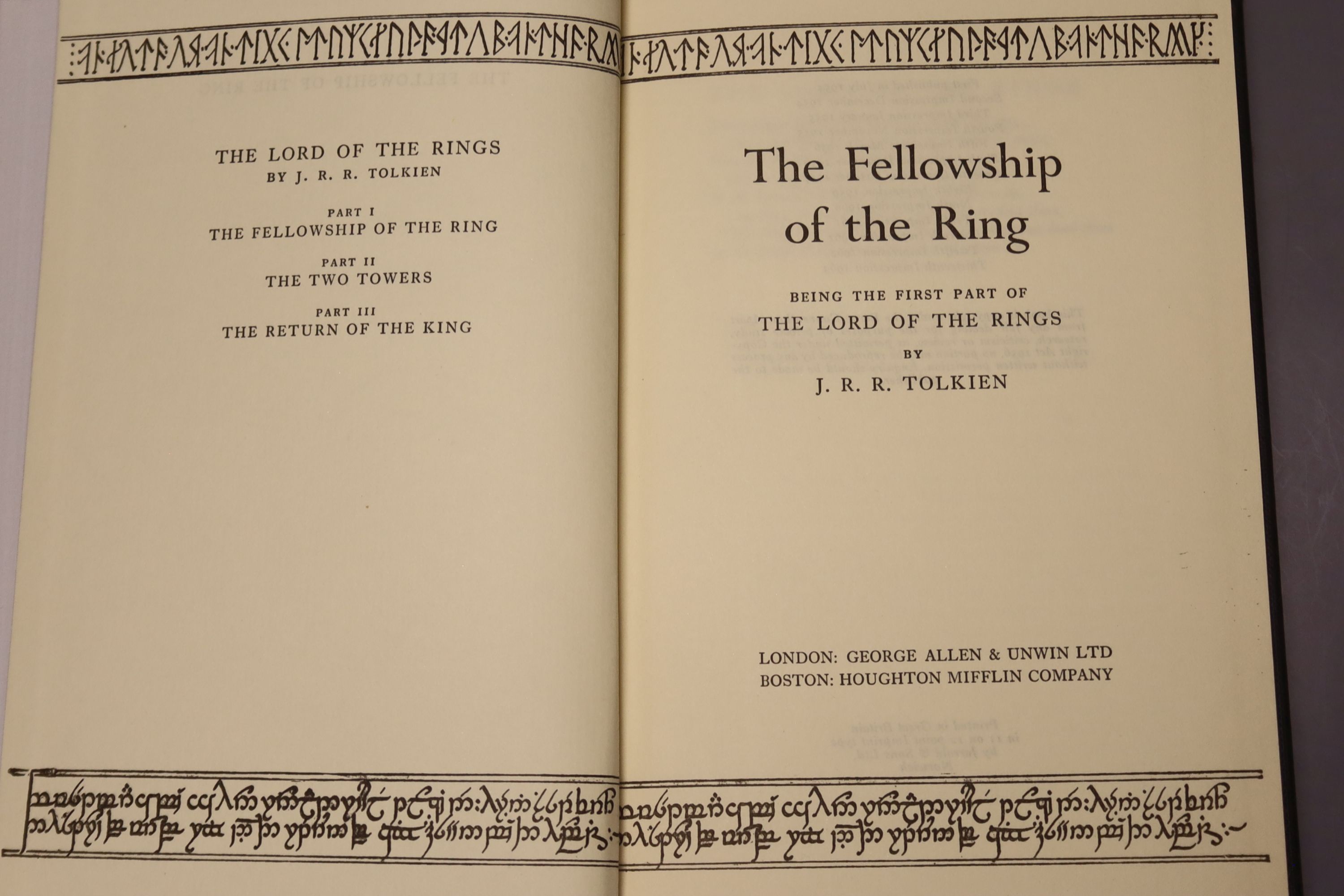 Tolkein, J.R.R. - The Fellowship of the Ring, The Two Towers, The Return of the King 1963, tenth and thirteenth impressions, deluxe edition in slip case